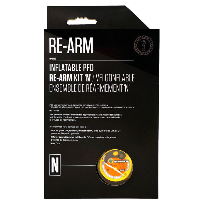Mustang Survival Re-Arm Kit "N", 38g CO2 Auto Hydrostatic