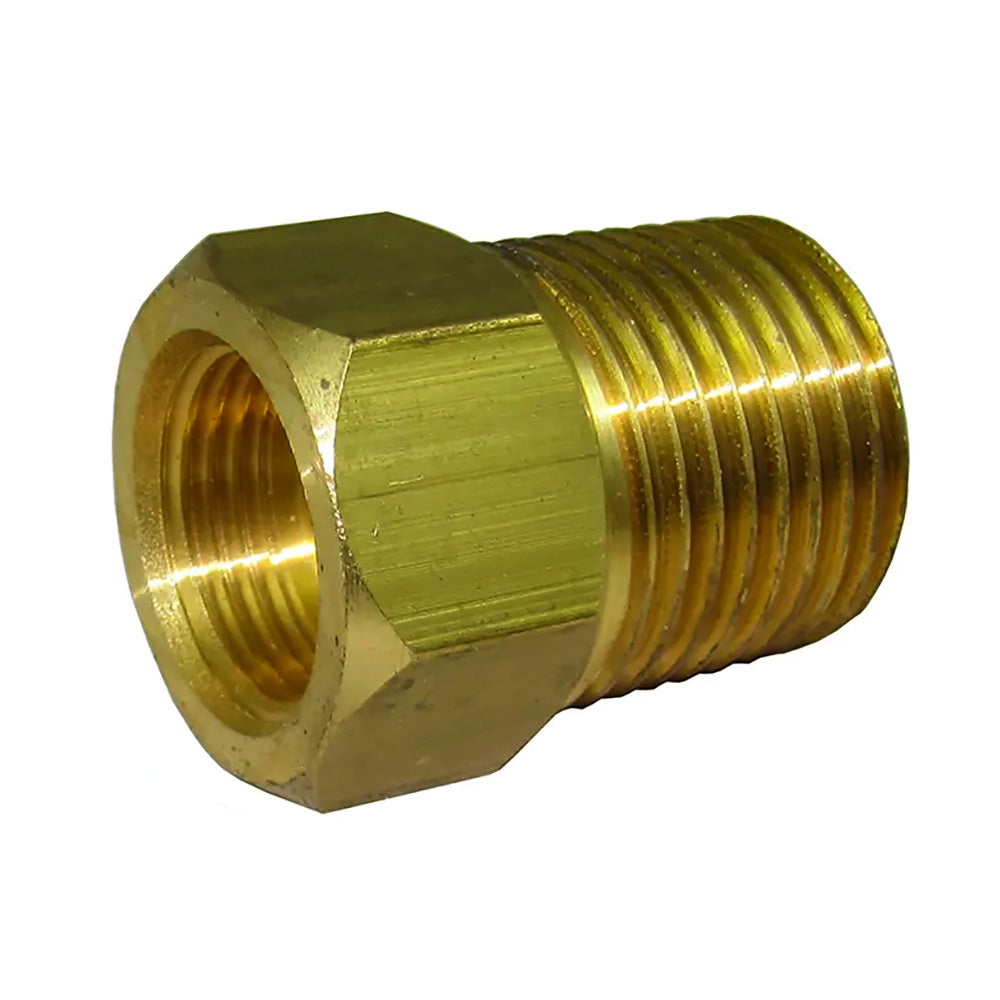 Scandvik 10002 Faucet Adapter, 3/8" BSP-F to 1/2" NPT-M Brass