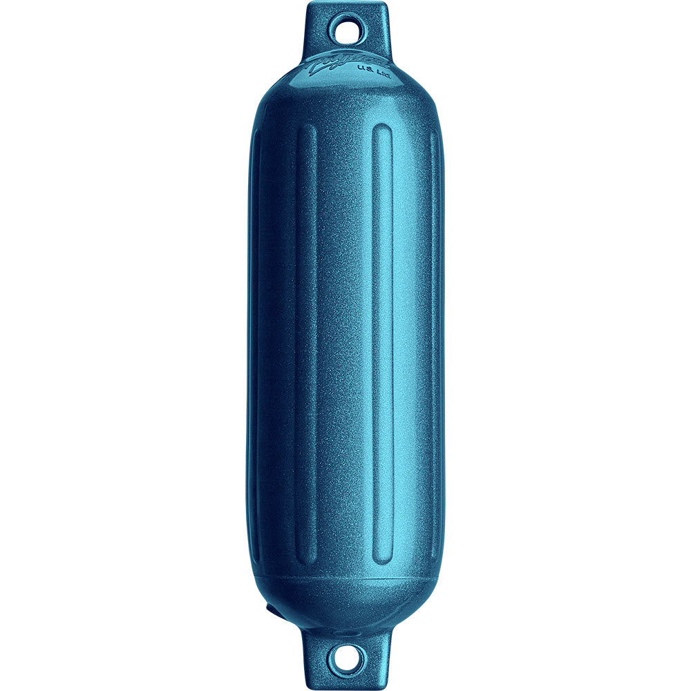 Polyform U.S. G-3 Twin Eye Boat Fender, 5.5" x 19" – Metallic Blue, Made in USA