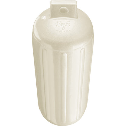 Polyform U.S. G-5 Twin-Eye Boat Fender, 8.8" x 26.8" – Metallic White