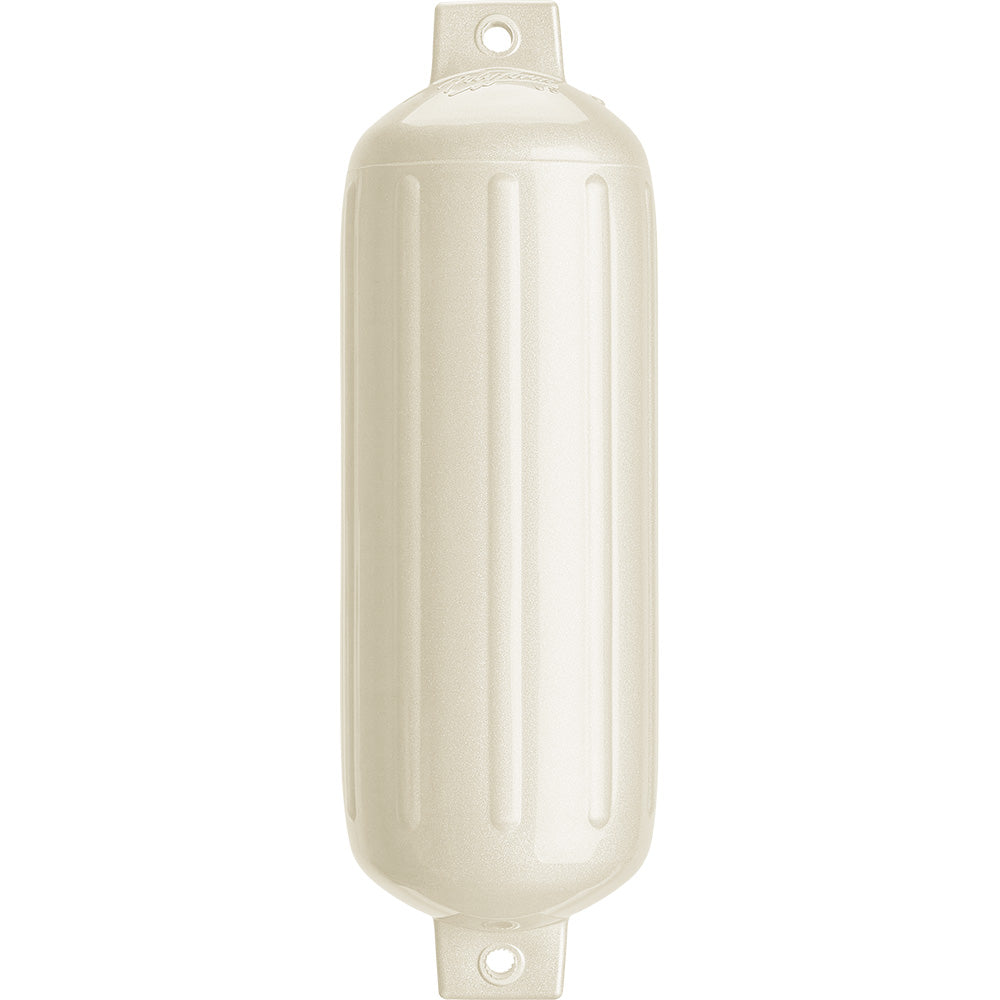 Polyform U.S. G-5 Twin-Eye Boat Fender, 8.8" x 26.8" – Metallic White