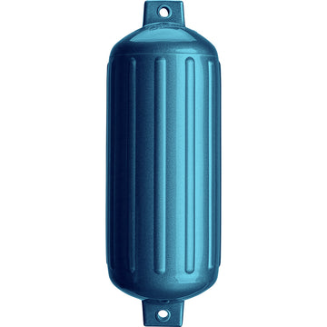 Polyform G-6 Twin-Eye Boat Fender, 11" x 30" Metallic Blue, for 35-40' Boats