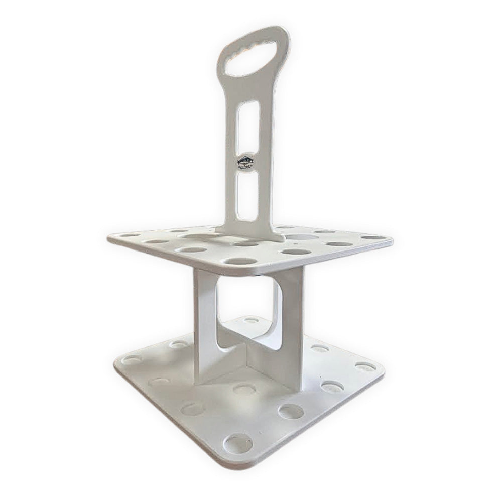Deep Blue Marine V-12 Polymer Rod Rack, Holds 12 Rods – Marine-Grade Starboard