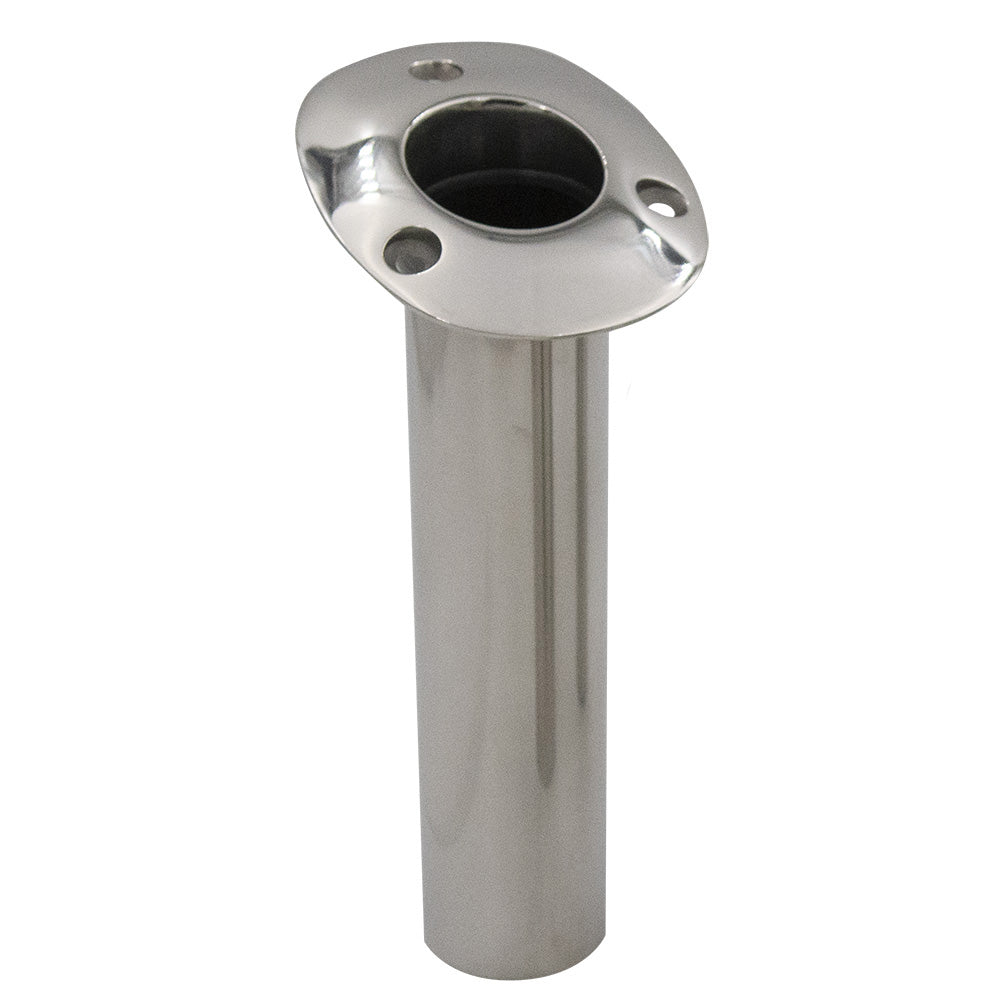 C.E. Smith Flush Mount Fishing Rod Holder, 30-Degree Angle, 316L Stainless Steel
