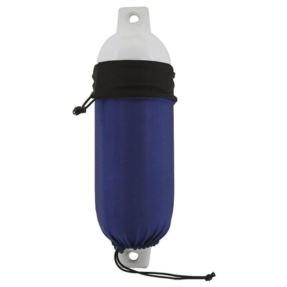 Dock Edge Reversible Fender Cover, Black/Blue, Medium – UV Resistant CMP Fabric