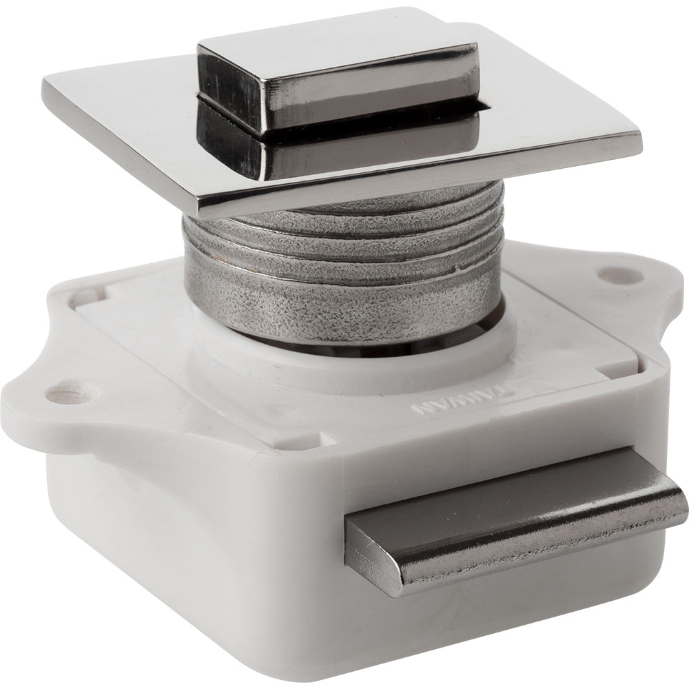 Sea-Dog Square Push Button Rim Latch, 304 Stainless Steel/Plastic Housing