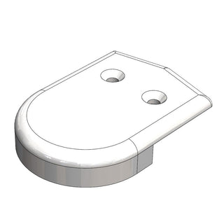 TACO Marine 2-inch Rub Rail End Cap, White Nylon – Made in USA
