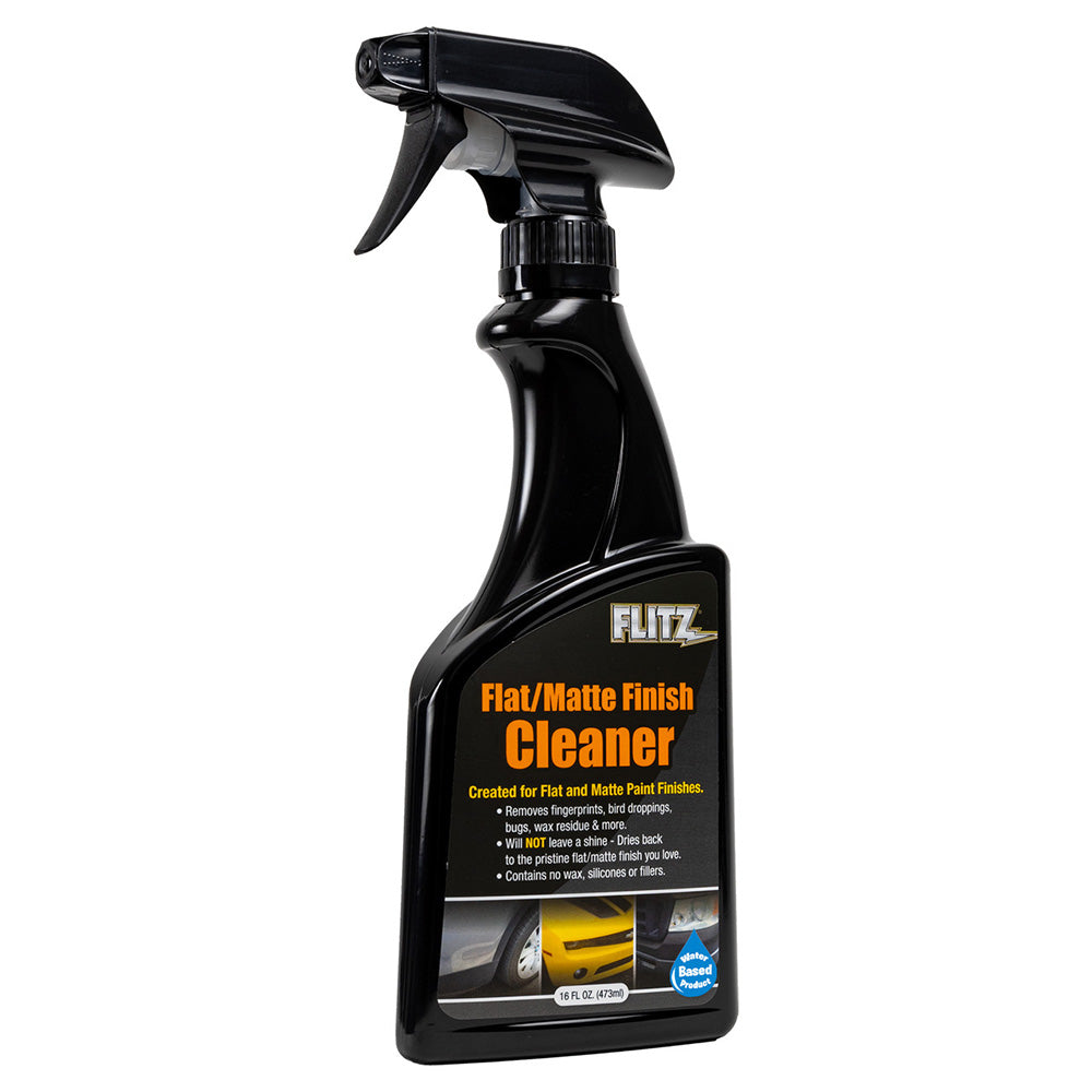 Flitz Flat Matte Finish Cleaner, 16oz Spray – No Wax, No Silicone