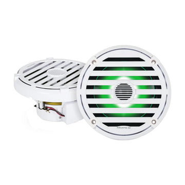 Aquatic AV ELITE 6.5" RGB Marine Speakers - White Pair, 240W, IP65