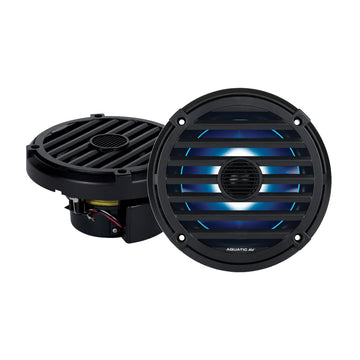 Aquatic AV ELITE 6.5" RGB Marine Speakers (Pair) - 120W RMS, IP65 Rated