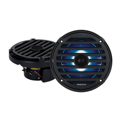Aquatic AV ELITE 6.5" RGB Marine Speakers (Pair) - 120W RMS, IP65 Rated