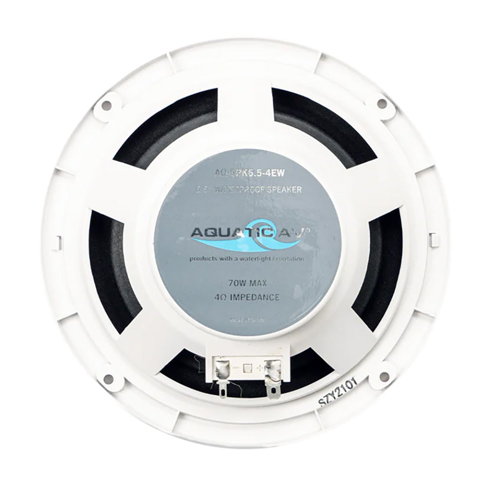 Aquatic AV EC121 6.5" Waterproof Marine Speakers, White Pair