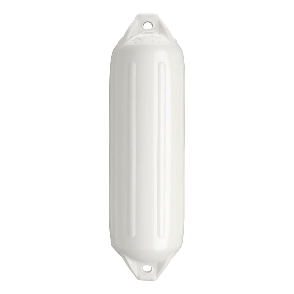 Polyform NF-3 Heavy-Duty Twin Eye Boat Fender, 5.6" x 19", White – Made in USA