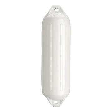 Polyform NF-3 Heavy-Duty Twin Eye Boat Fender, 5.6" x 19", White – Made in USA