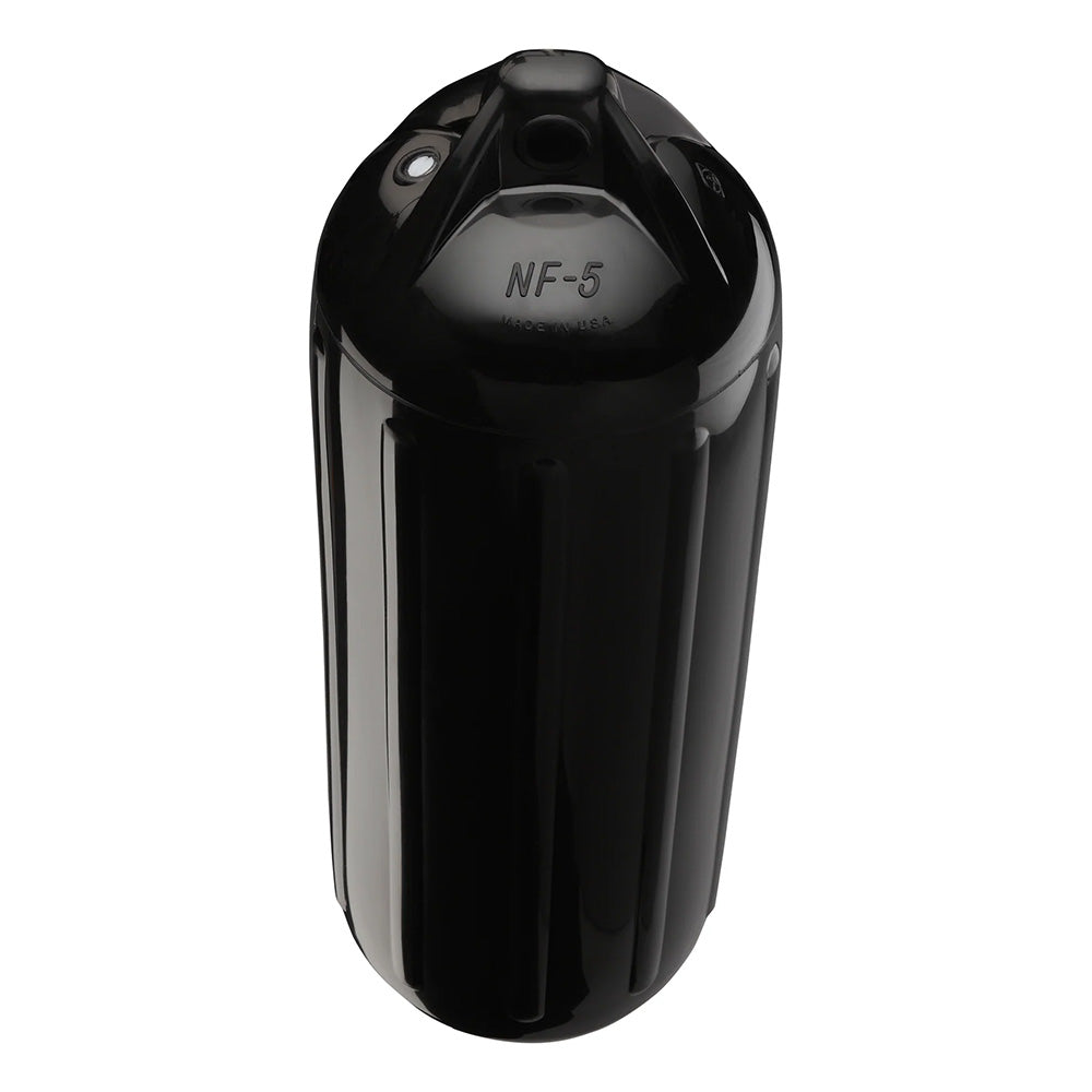 Polyform U.S. NF-5 Heavy-Duty Twin Eye Boat Fender, 8.9 in. x 26.8 in., Black