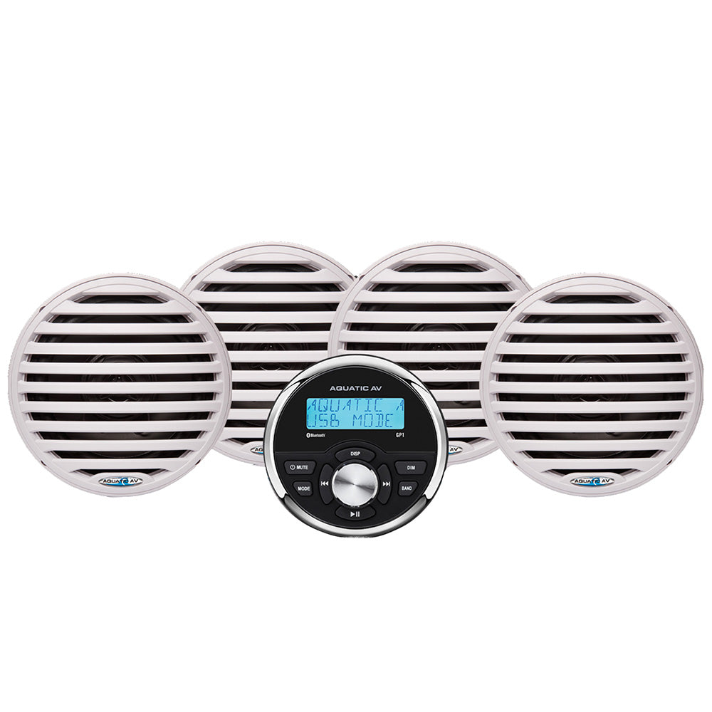 Aquatic AV EG200 Economy Gauge Stereo/Speakers Kit, White