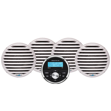 Aquatic AV EG200 Economy Gauge Stereo/Speakers Kit, White