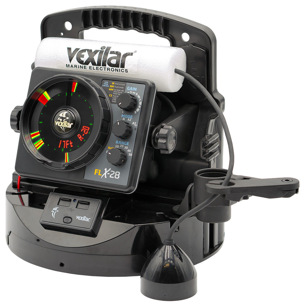 Vexilar FLX-28 Pro Pack Elite Ice Fishing System with Pro View Ice-Ducer