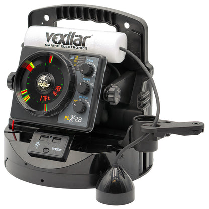 Vexilar FLX-28 Pro Pack Elite Ice Fishing System with Pro View Ice-Ducer