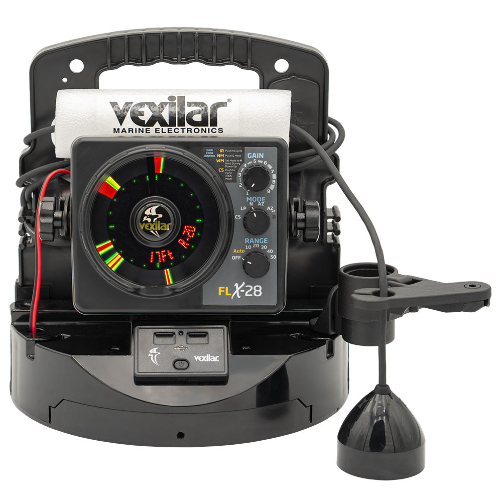 Vexilar FLX-28 Pro Pack Elite Ice Fishing System with Pro View Ice-Ducer