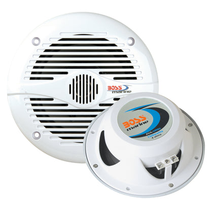 Boss Audio MR50 5.25" Round Speakers - White - Pair, 150W Max, Pair