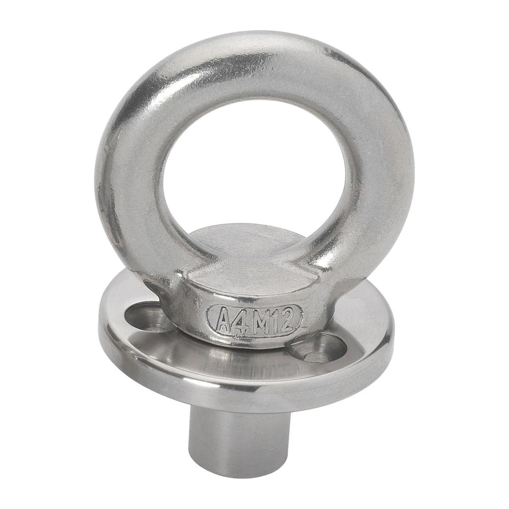 Barton Marine Deck Plate with Fixing & Eye, M12, 316 Stainless Steel