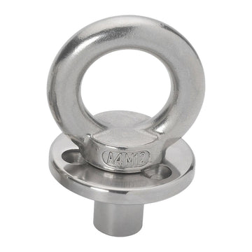 Barton Marine Deck Plate with Fixing & Eye, M12, 316 Stainless Steel