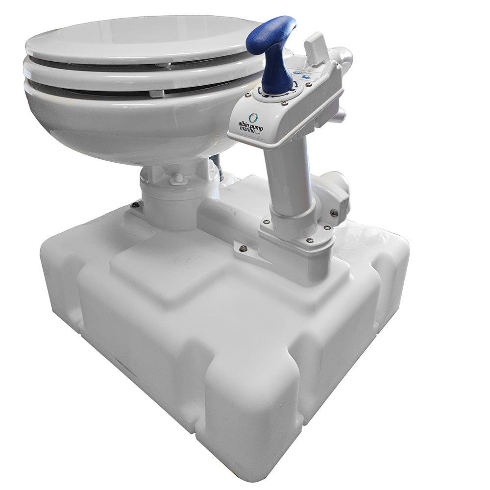 Albin Group Voyager Manual Marine Toilet System with 8-Gallon Tank
