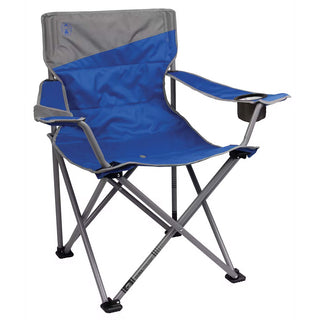 Coleman Big & Tall Quad Camping Chair, Blue, 600lb Capacity