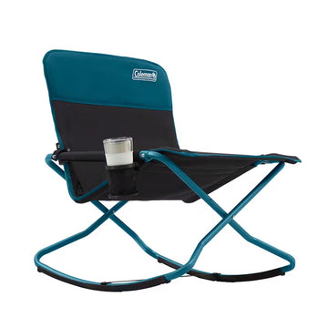Coleman Cross Rocker Outdoor Rocking Chair, Ocean – 300 lb Capacity