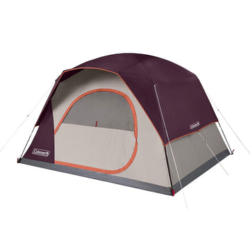 Coleman Skydome 6-Person Camping Tent, Blackberry – WeatherTec & 5-Min Setup