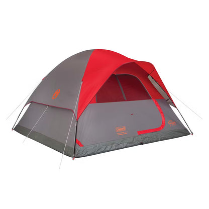 Coleman 2207385 6-Person Flatwoods II™ Dome Tent, Red, 10'x10'