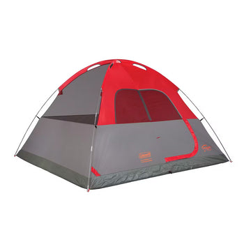 Coleman 2207385 6-Person Flatwoods II™ Dome Tent, Red, 10'x10'