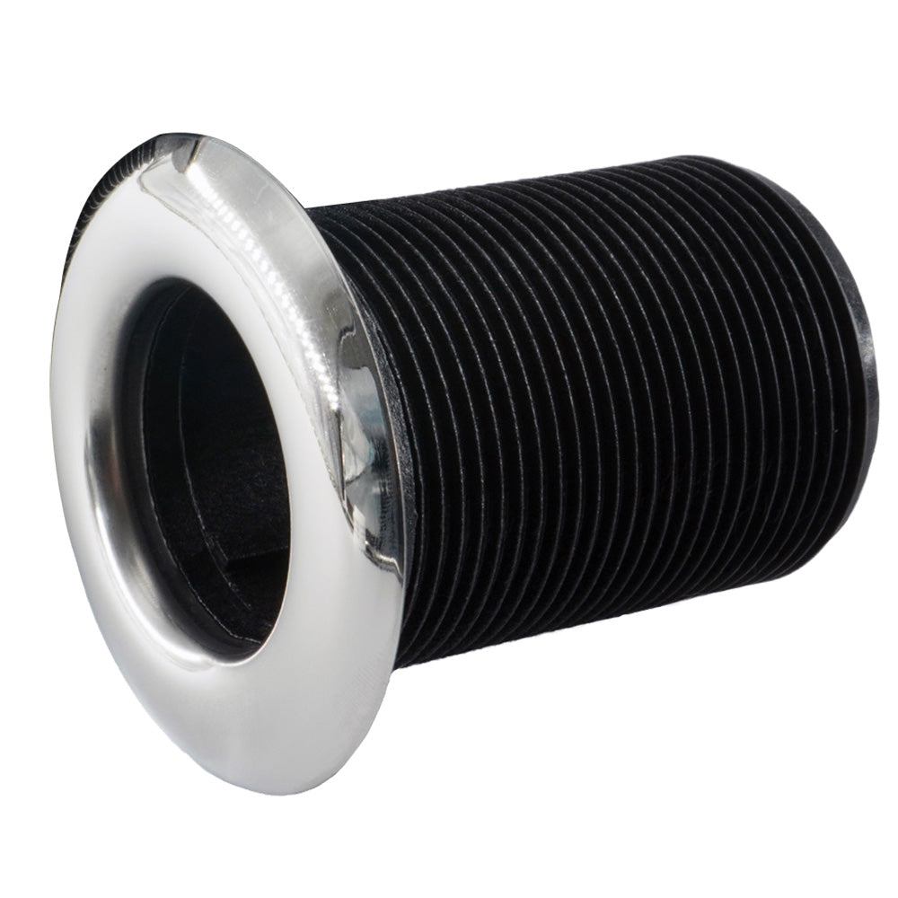 Forespar Pro Series Marelon Thru-Hull Valve, Stainless Capped, 1/2"-3/4" Hose