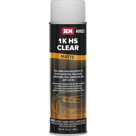 SEM 1K HS Clear Coat Aerosol, Matte Finish, 20 oz.