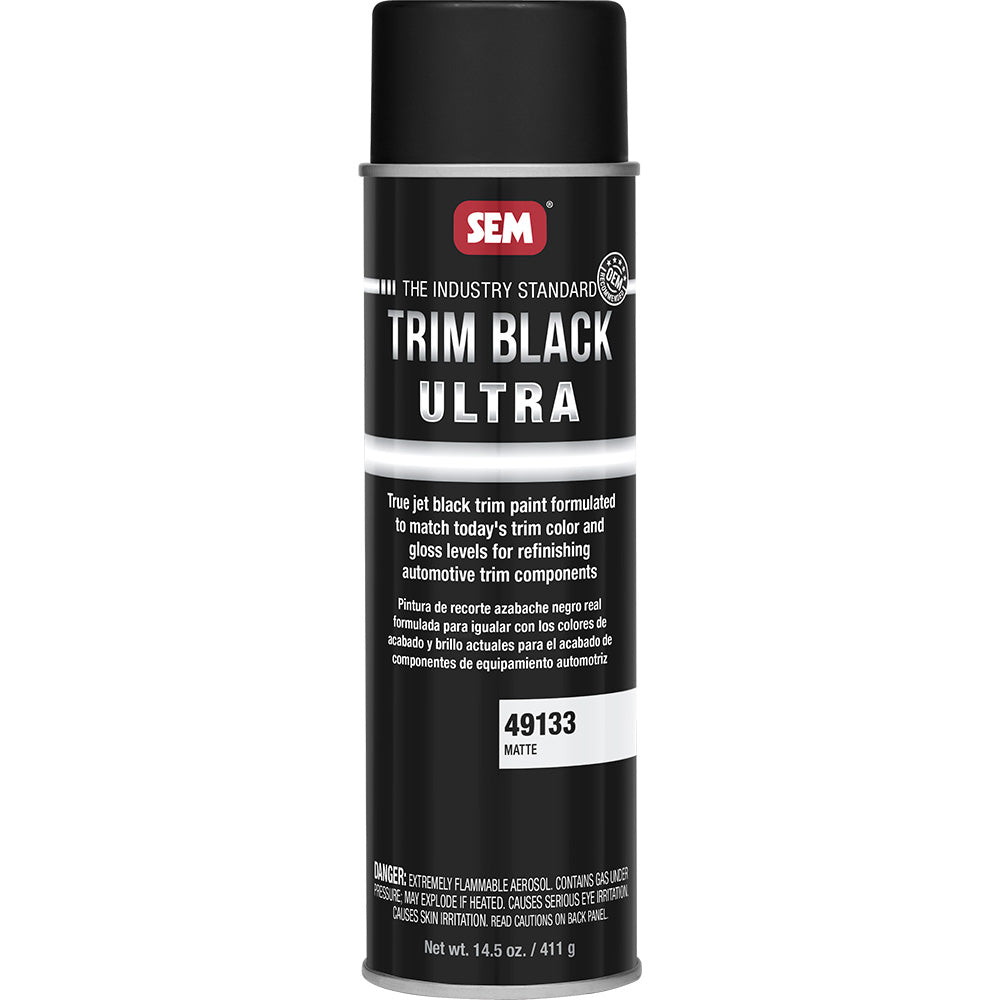 SEM Trim Black Ultra Matte Black Trim Paint, 20 oz. Aerosol, MPN 49133