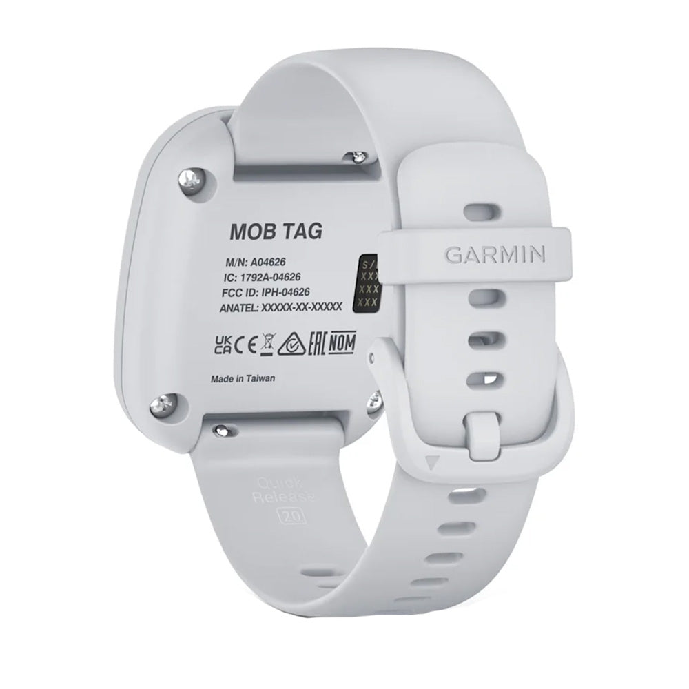 Garmin MOB Tag with White Quick Release Band – Wireless Wearable Safety Device