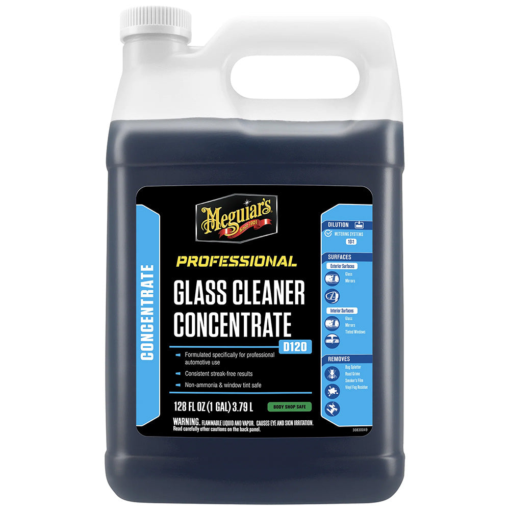 Meguiar's Glass Cleaner Concentrate D12001, 1 Gallon – Professional, Streak-Free