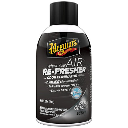 Meguiar's G181302 Whole Car Air Refresher, Black Chrome Scent