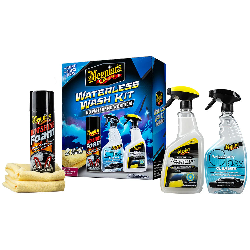Meguiar's Waterless Wash Kit, Paint, Glass & Tire Care