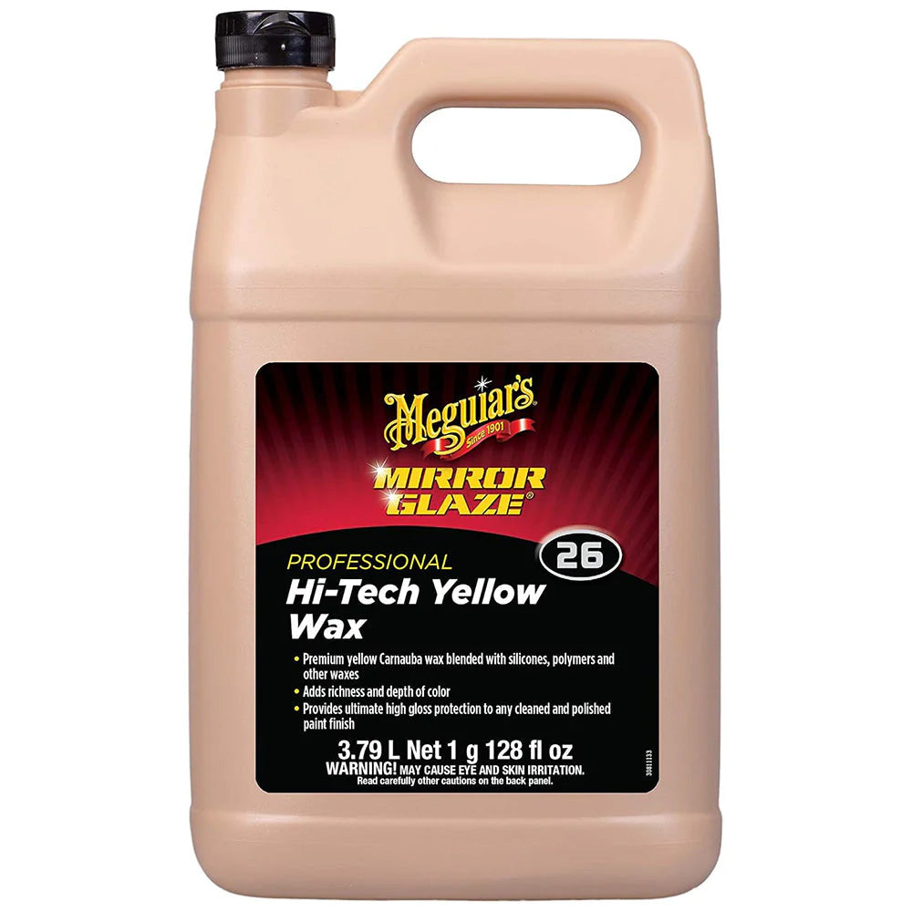 Meguiar's Mirror Glaze M26 Hi-Tech Yellow Liquid Wax, 1 Gallon