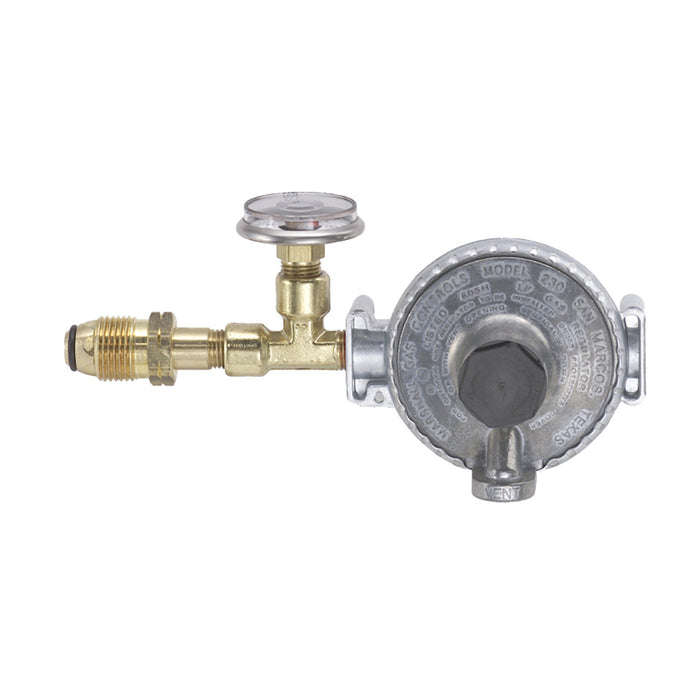 Trident Marine Single Stage Tank-Mount LPG Regulator with 300 PSI Gauge