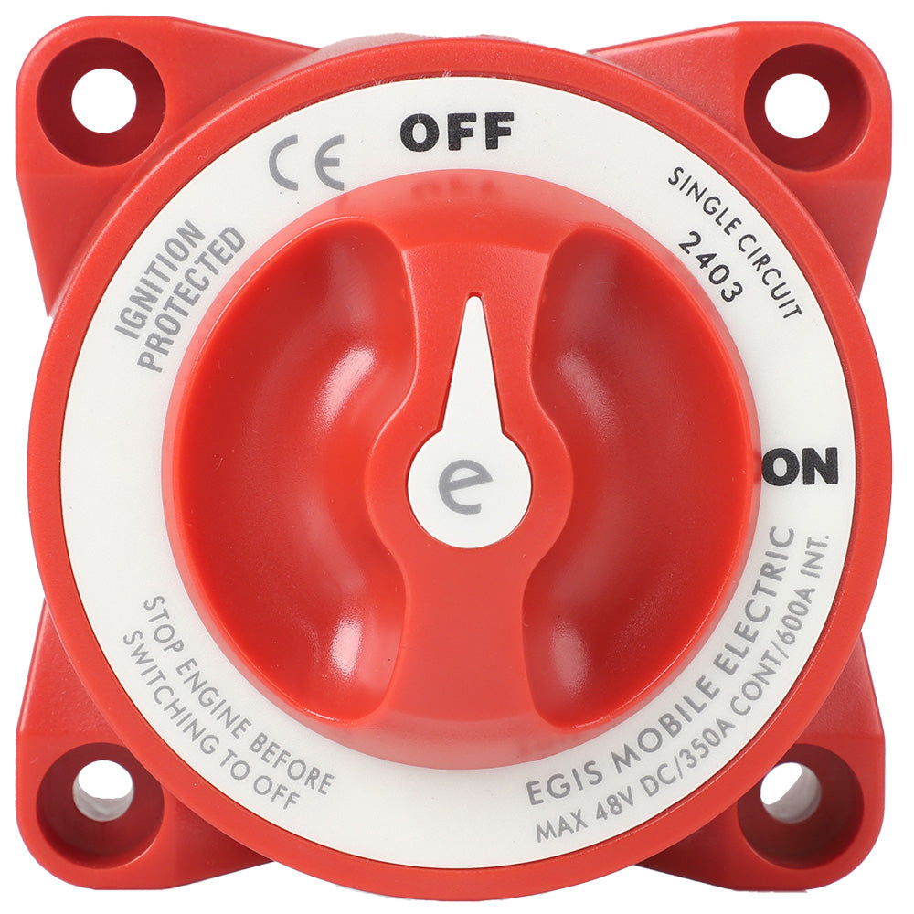 Egis Mobile Electric E-Series 350A Battery Switch, Off/On – Marine/RV Certified