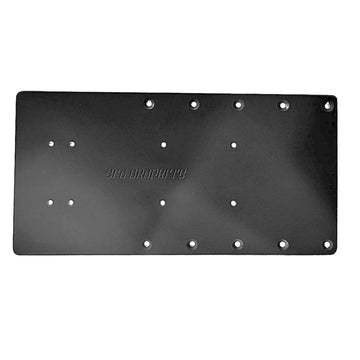 Sea Brackets 16" Straight Trolling Motor Plate, Black – 6061 T6 Aluminum