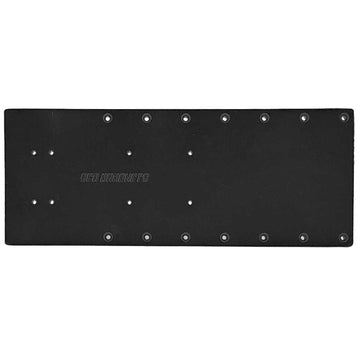 Sea Brackets 20" Straight Trolling Motor Plate, Black, 6061 T6 Aluminum