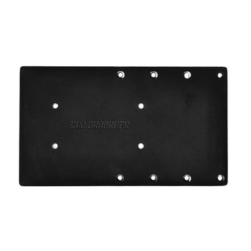 Sea Brackets 14" Straight Trolling Motor Plate, Garmin Kraken - Black