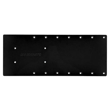 Sea Brackets 20-Inch Straight Trolling Motor Plate for Garmin Kraken, Black