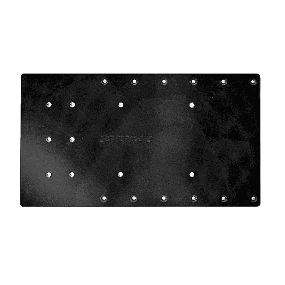 Sea Brackets 18" Trolling Motor Plate for Minn Kota Quest, Black Aluminum