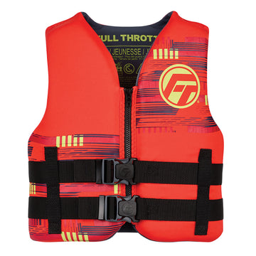 Full Throttle Youth Rapid-Dry Flex-Back Life Jacket, USCG Approved (50-90 lbs)