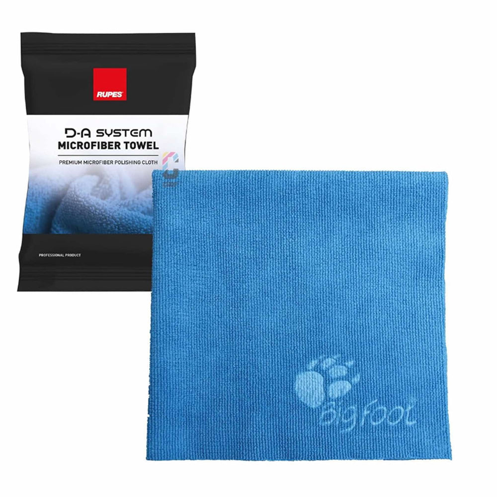 RUPES D-A System Microfiber Towel, 16x16 Blue – For Compound & Polish Removal